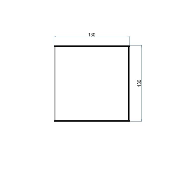 Produktbild UBD 130 123  -  Unterflur-Bodendose UBD 130 inkl. belegtem Blinddeckel aus Chromstahl, geschliffen